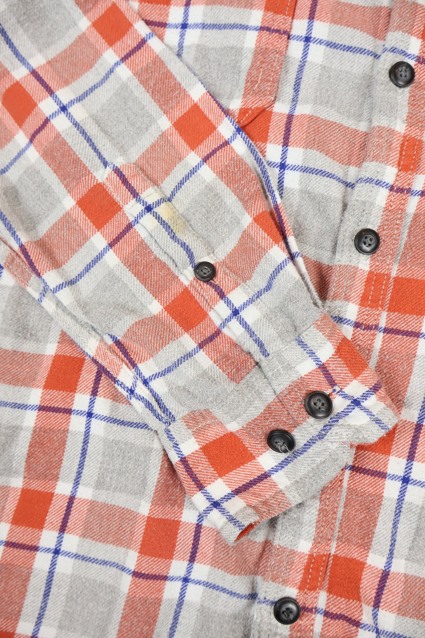Vintage Grey Plaid Flannel Button-Down Shirt Image 3