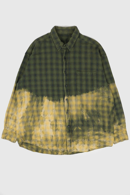 Vintage Green Plaid Button-Down Shirt 01