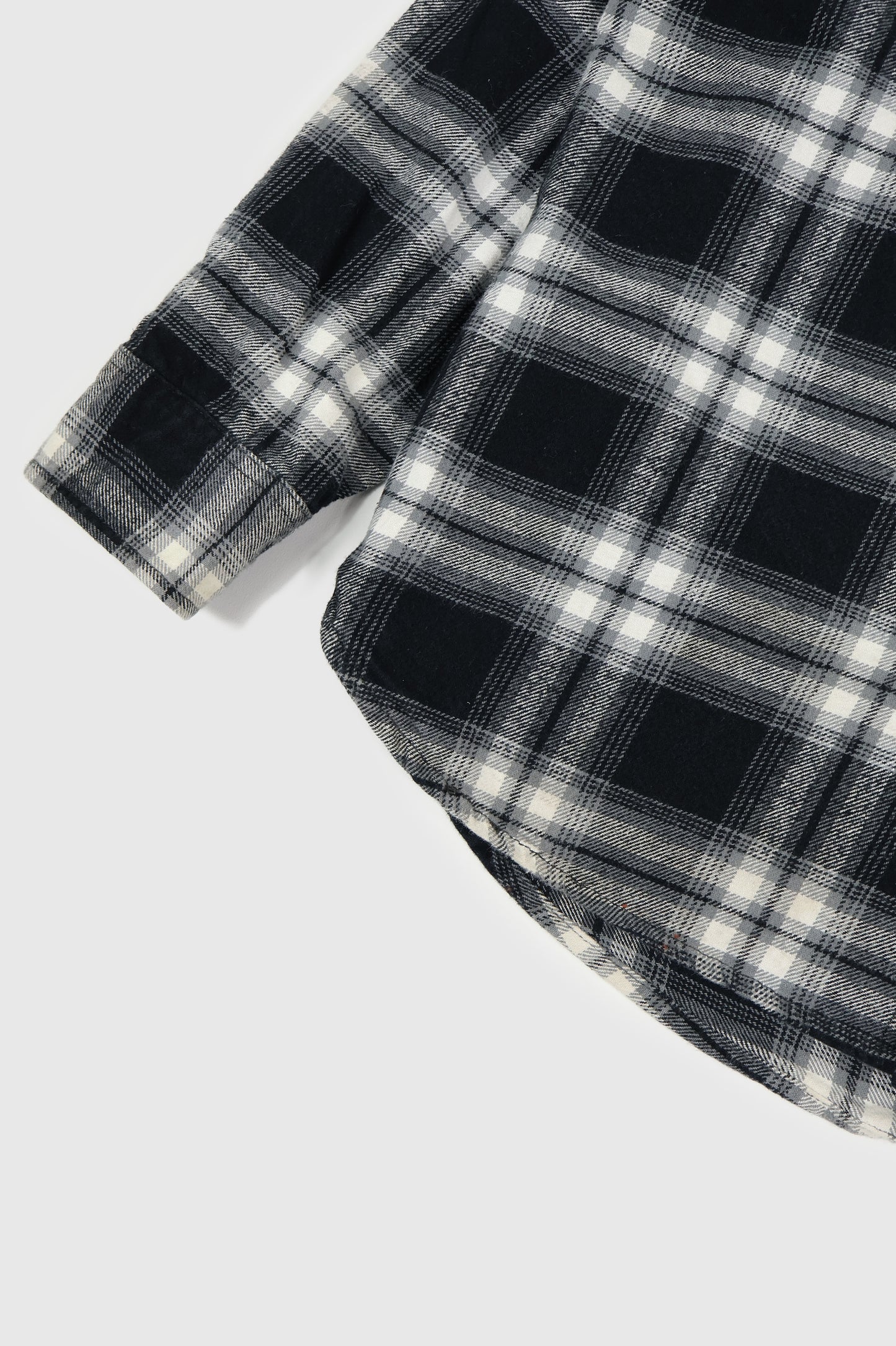 Vintage Black Plaid Button-Down Shirt