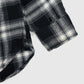 Vintage Black Plaid Button-Down Shirt