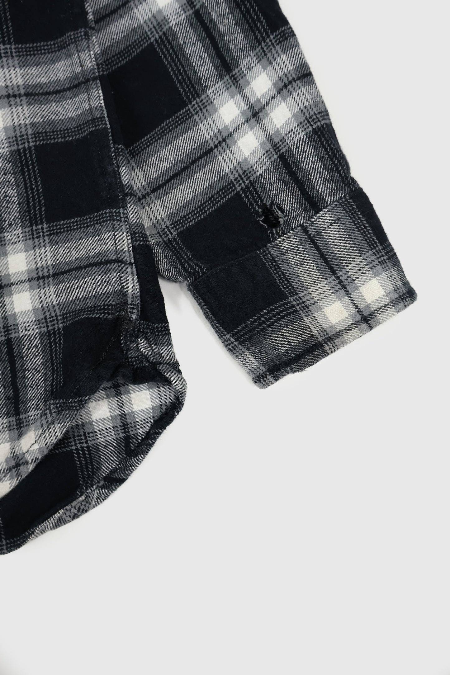 Vintage Black Plaid Button-Down Shirt