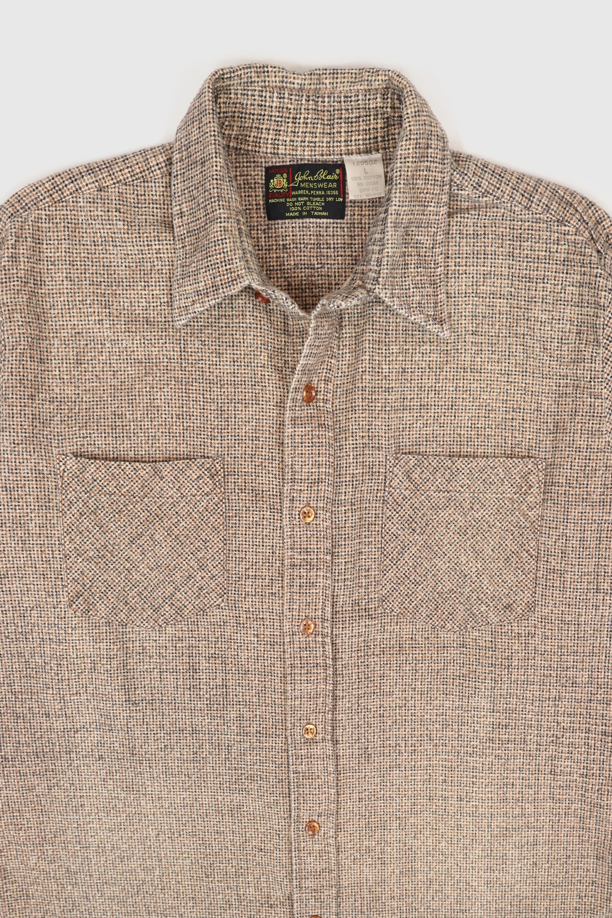 Vintage Pattern Button-Down Shirt Image 1