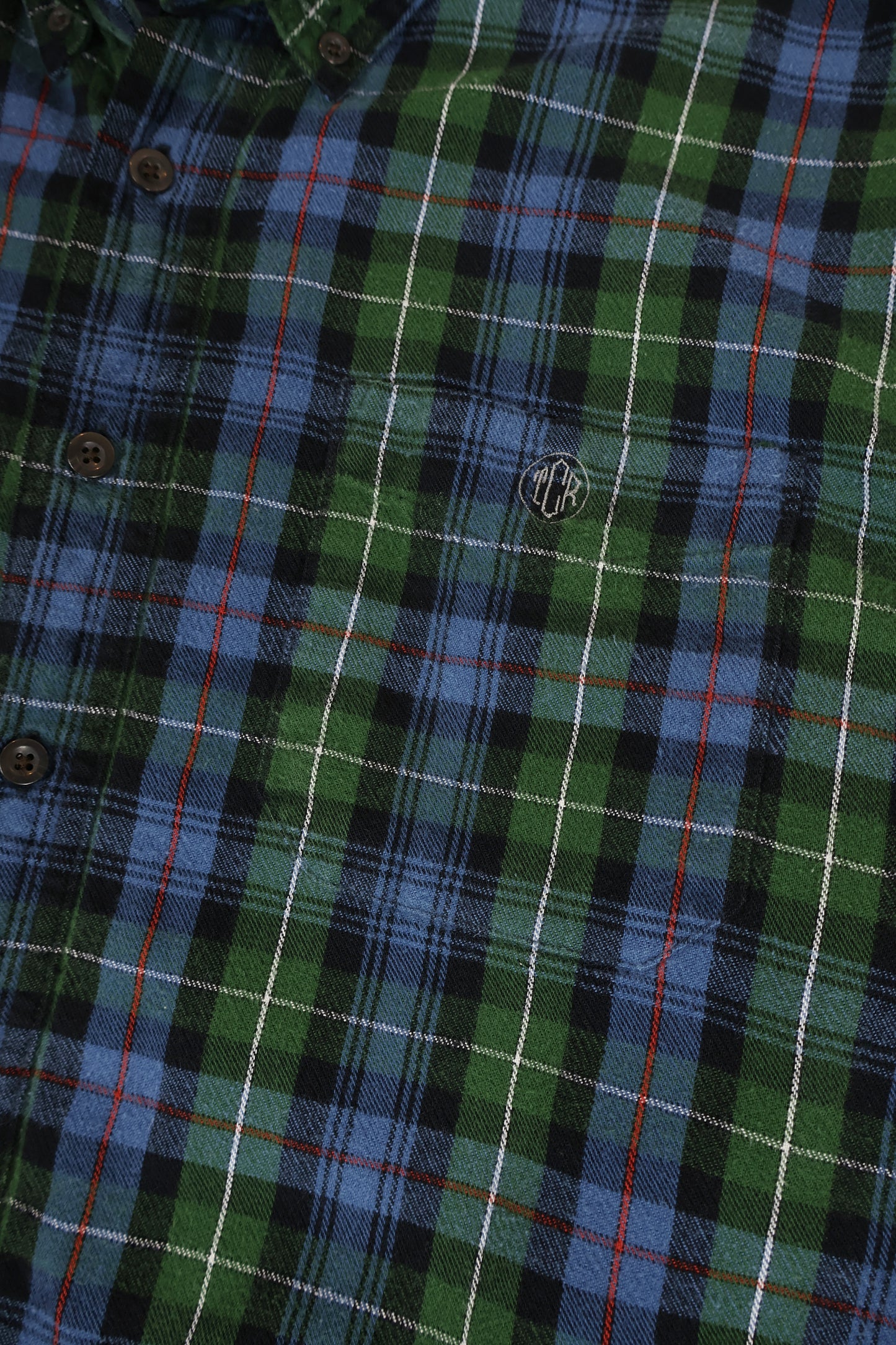 Vintage L.L. Bean Monogrammed Flannel Button-Down Shirt Image 3