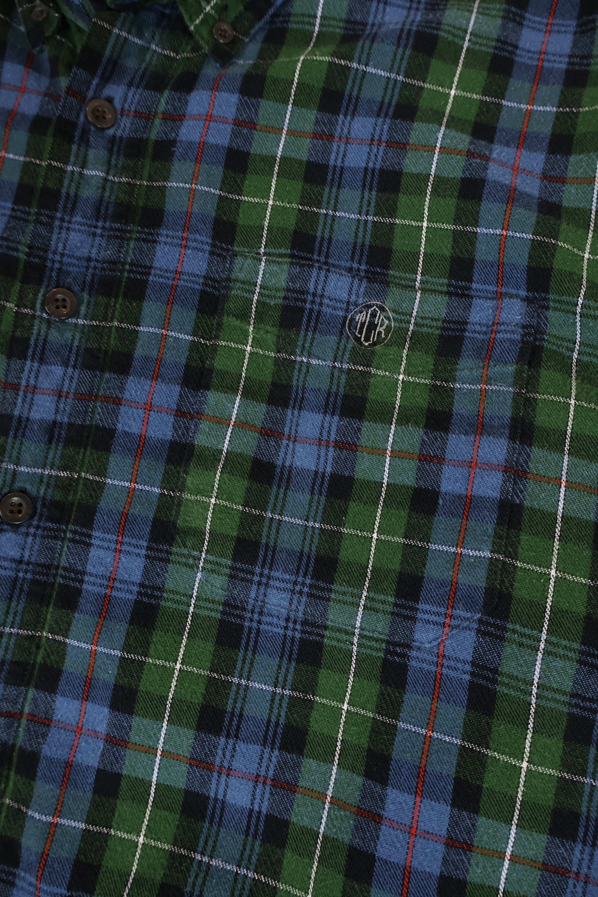 Vintage L.L. Bean Monogrammed Flannel Button-Down Shirt Image 3