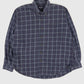 Vintage Blue Plaid Button-Down Shirt Image 0