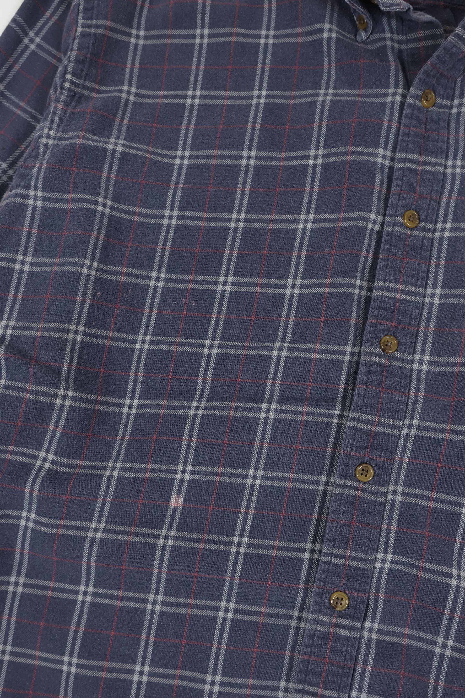 Vintage Blue Plaid Button-Down Shirt Image 3