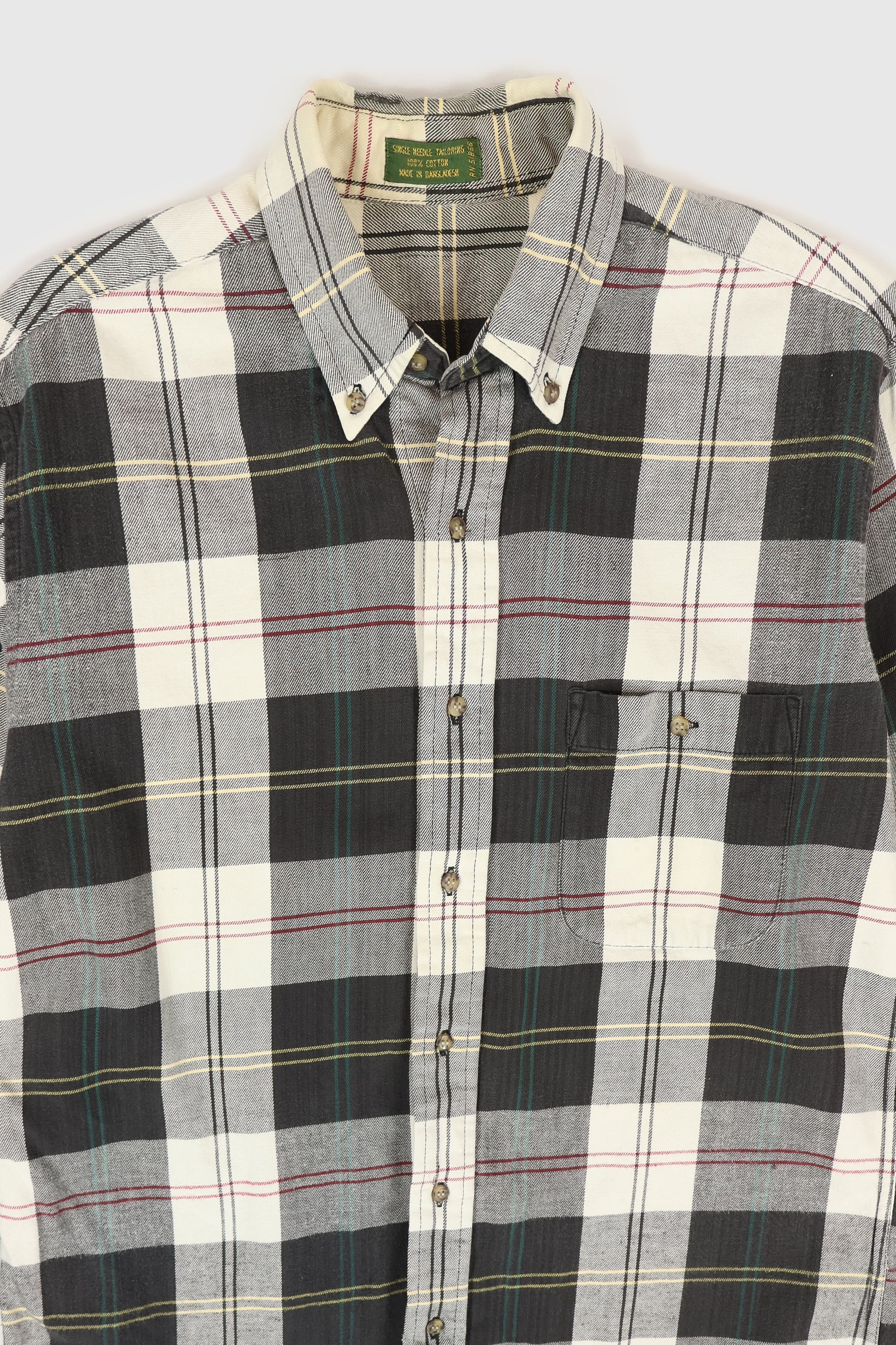 Vintage Plaid Button-Down Shirt Image 1
