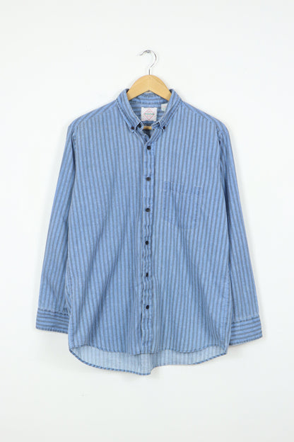 Vintage Lightweight Striped Button-Down Shirt