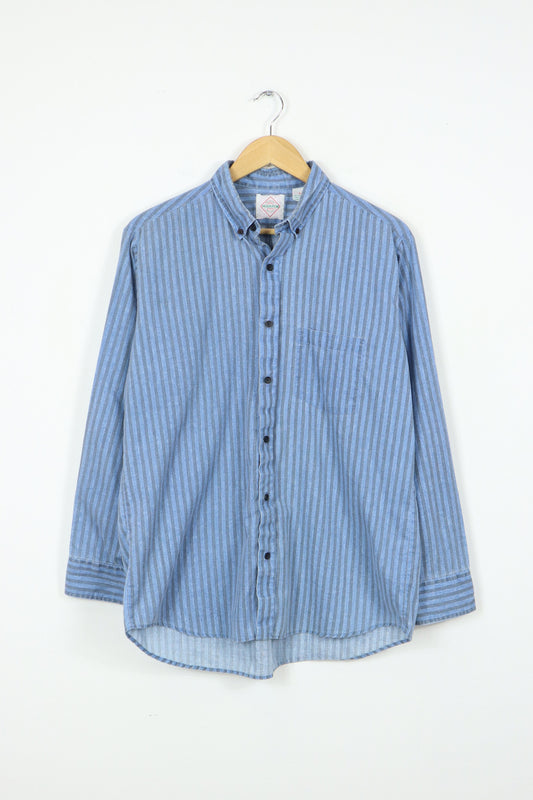 Vintage Lightweight Striped Button-Down Shirt