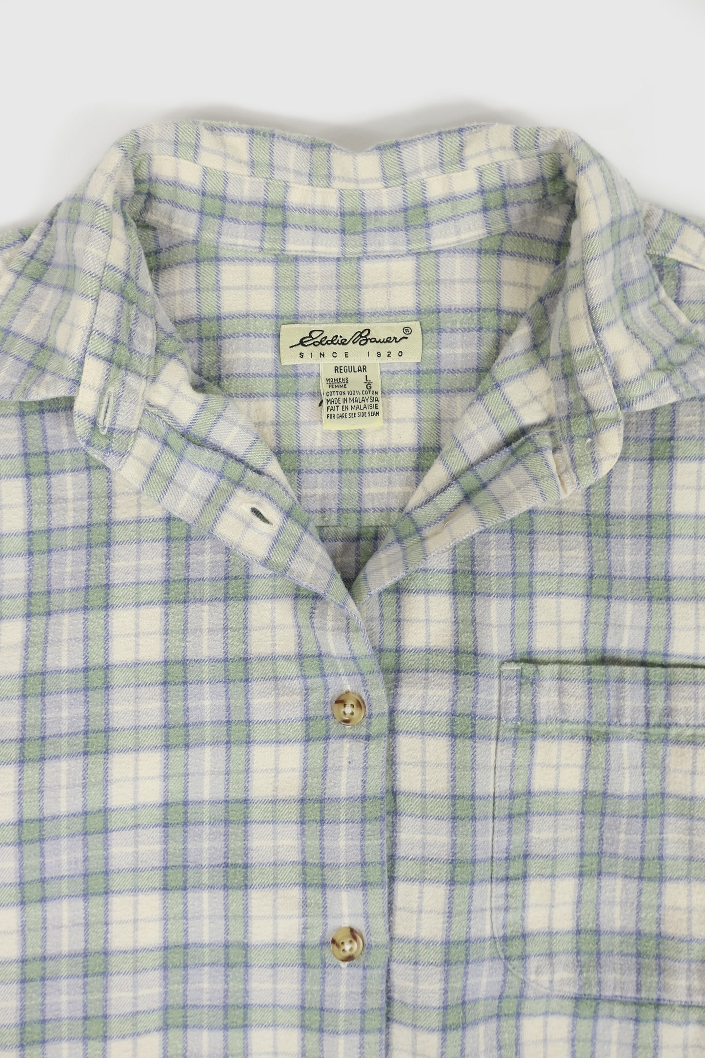 Vintage Eddie Bauer Flannel Button-Down Shirt Image 2