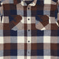 Vintage Brown Plaid Button-Down Shirt