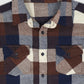 Vintage Brown Plaid Button-Down Shirt