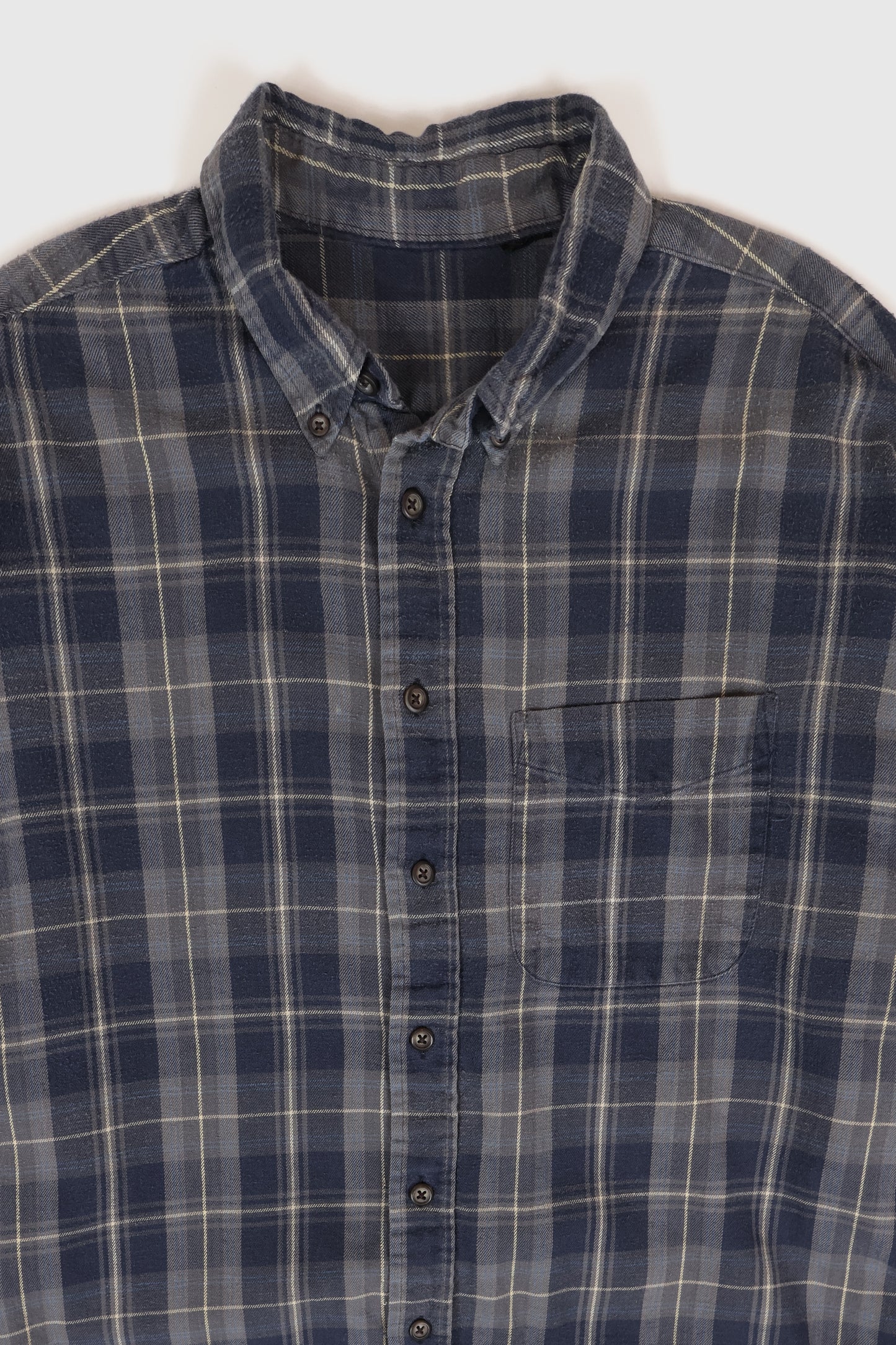 Vintage Plaid Flannel Button-Down Shirt Image 1