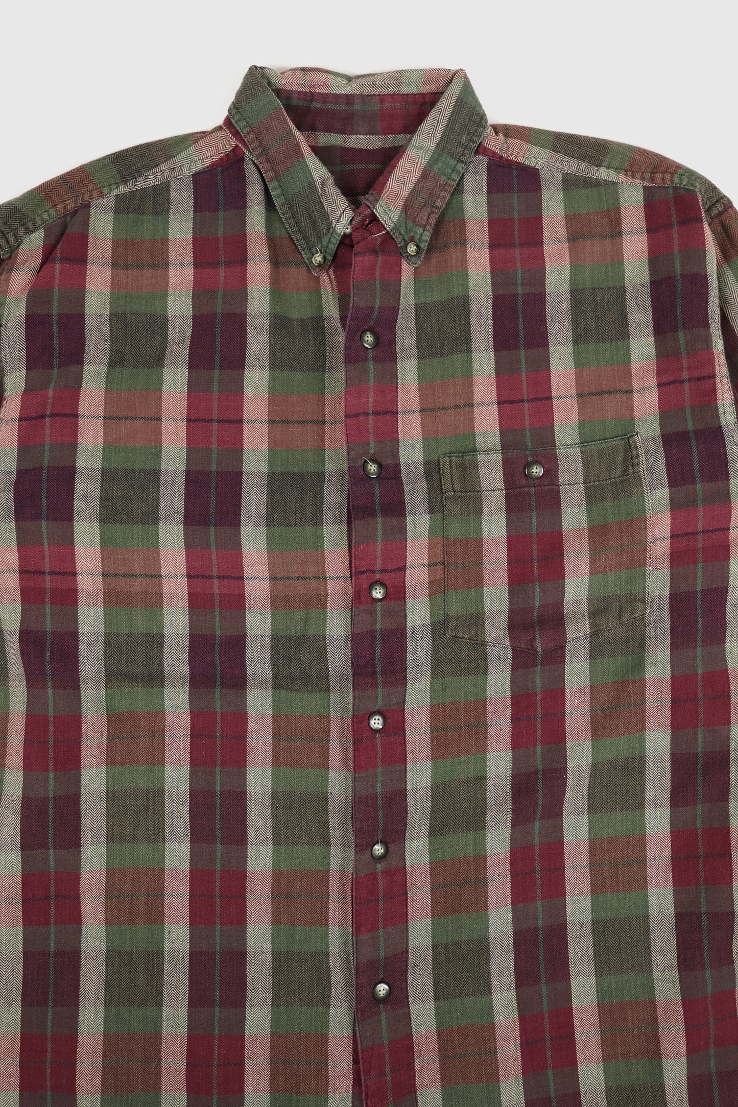 Vintage Plaid Button-Down Shirt Image 1