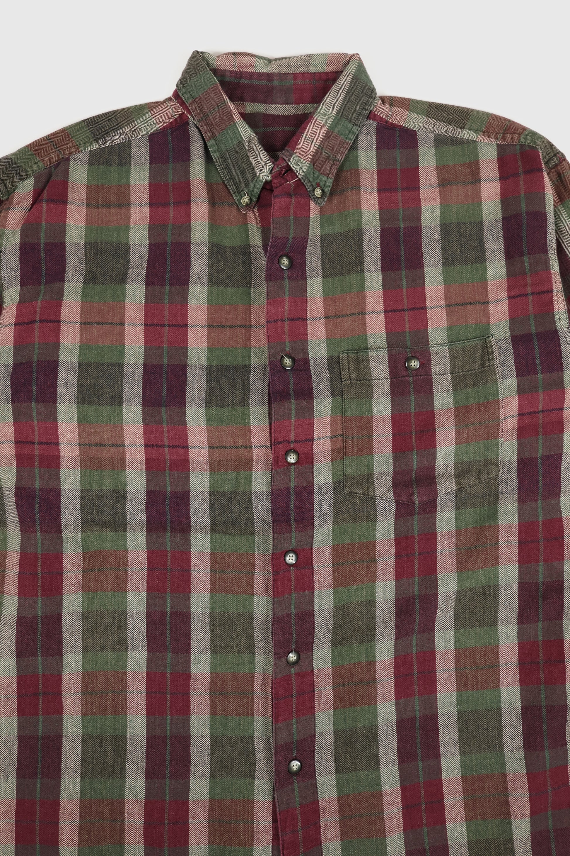 Vintage Plaid Button-Down Shirt Image 1