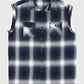 Vintage Flannel Sleeveless Button-Down Shirt Image 0