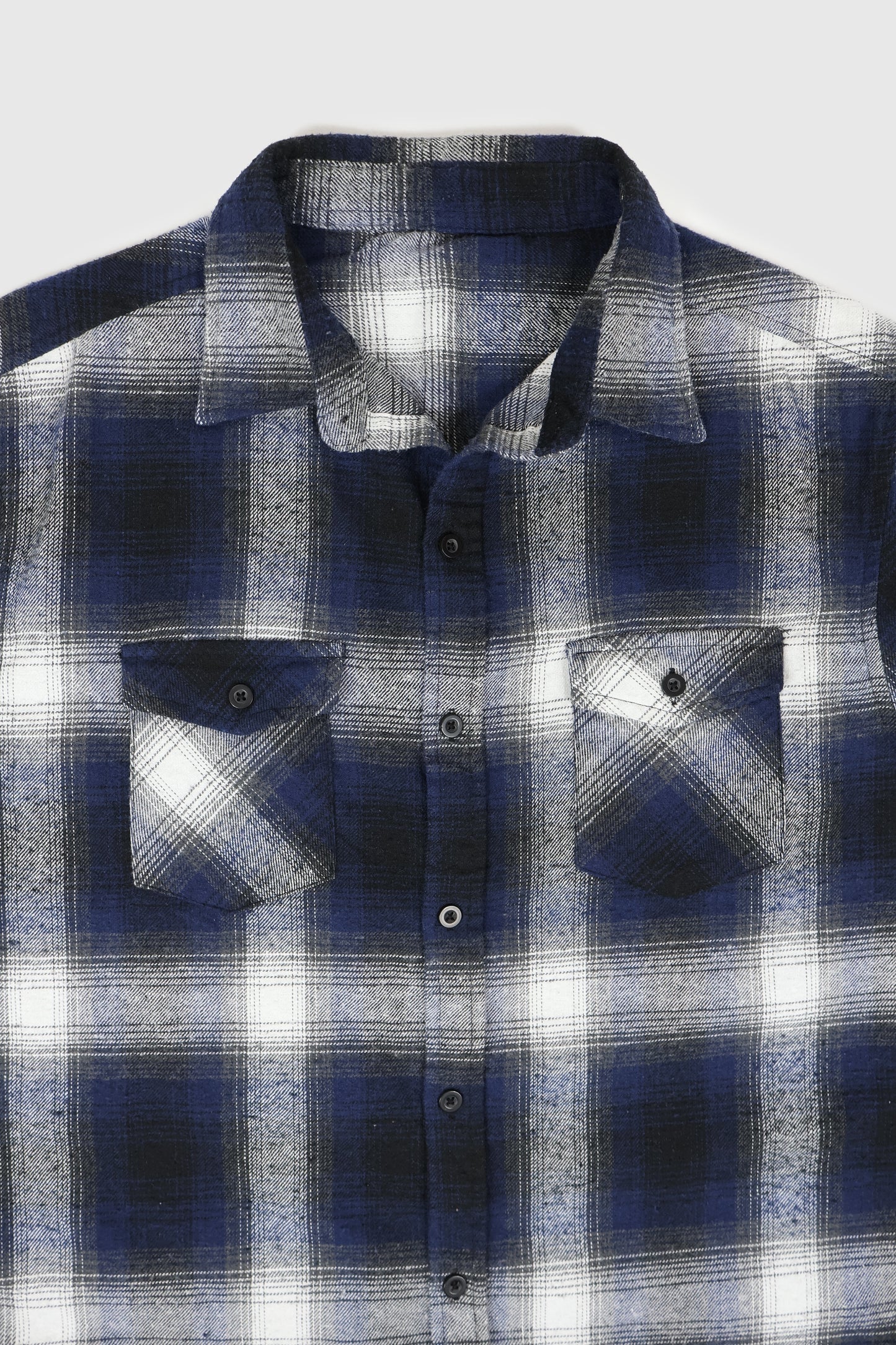 Vintage Sleeveless Flannel Button-Down Shirt