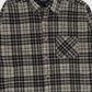 Vintage Black Flannel Button-Down Shirt Image 1