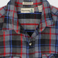 Vintage Grey Plaid Heavyweight Flannel Button-Down Shirt