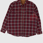Vintage Heavyweight Red Plaid Button-Down Shirt