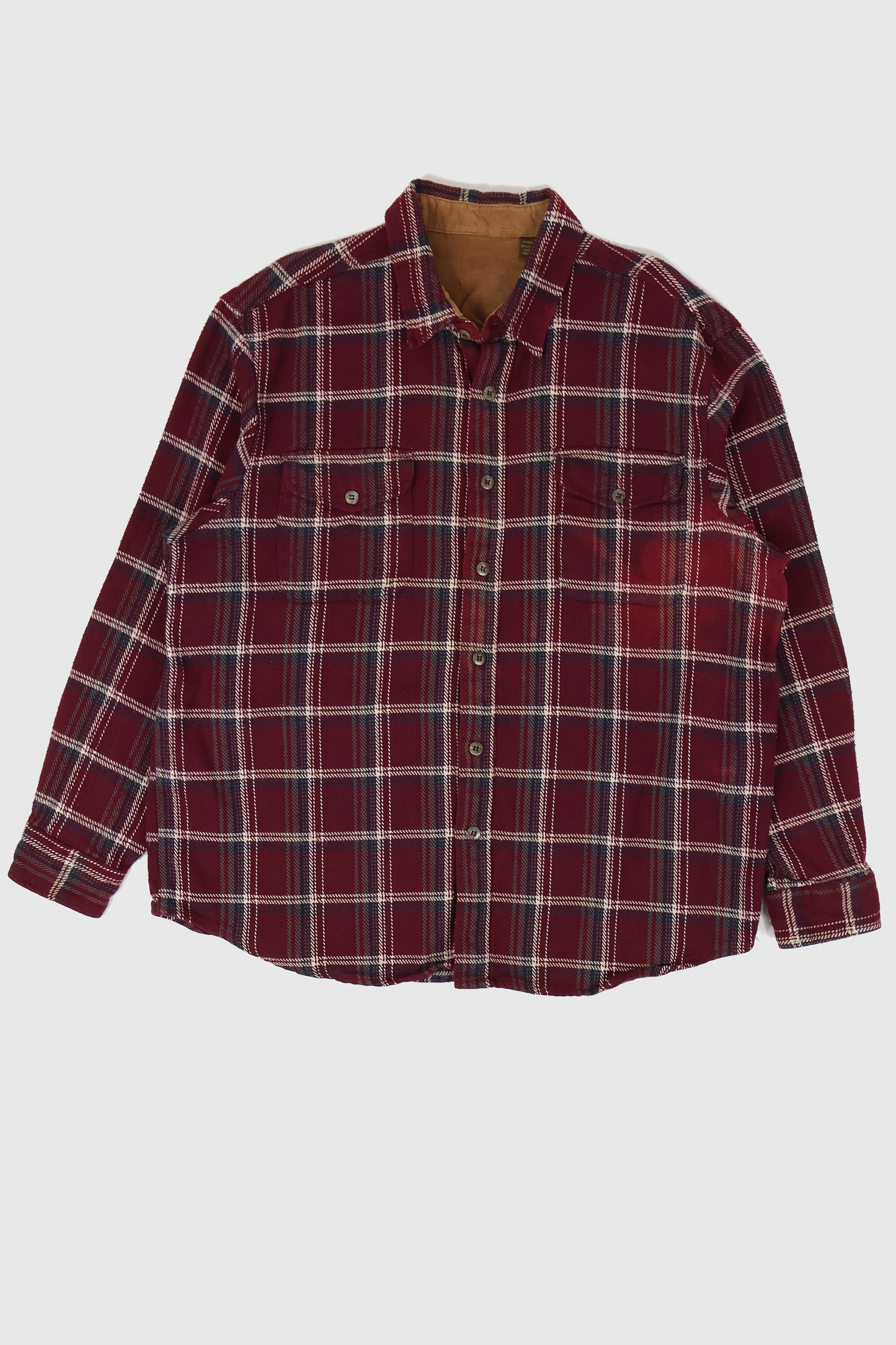 Vintage Heavyweight Red Plaid Button-Down Shirt