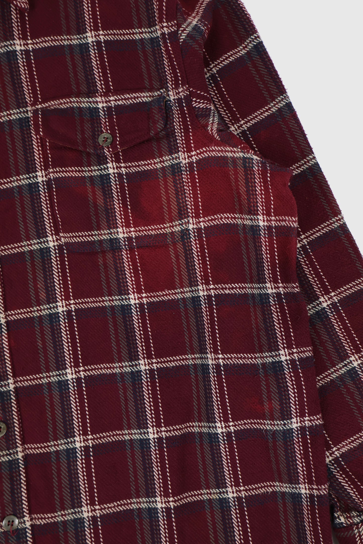 Vintage Heavyweight Red Plaid Button-Down Shirt