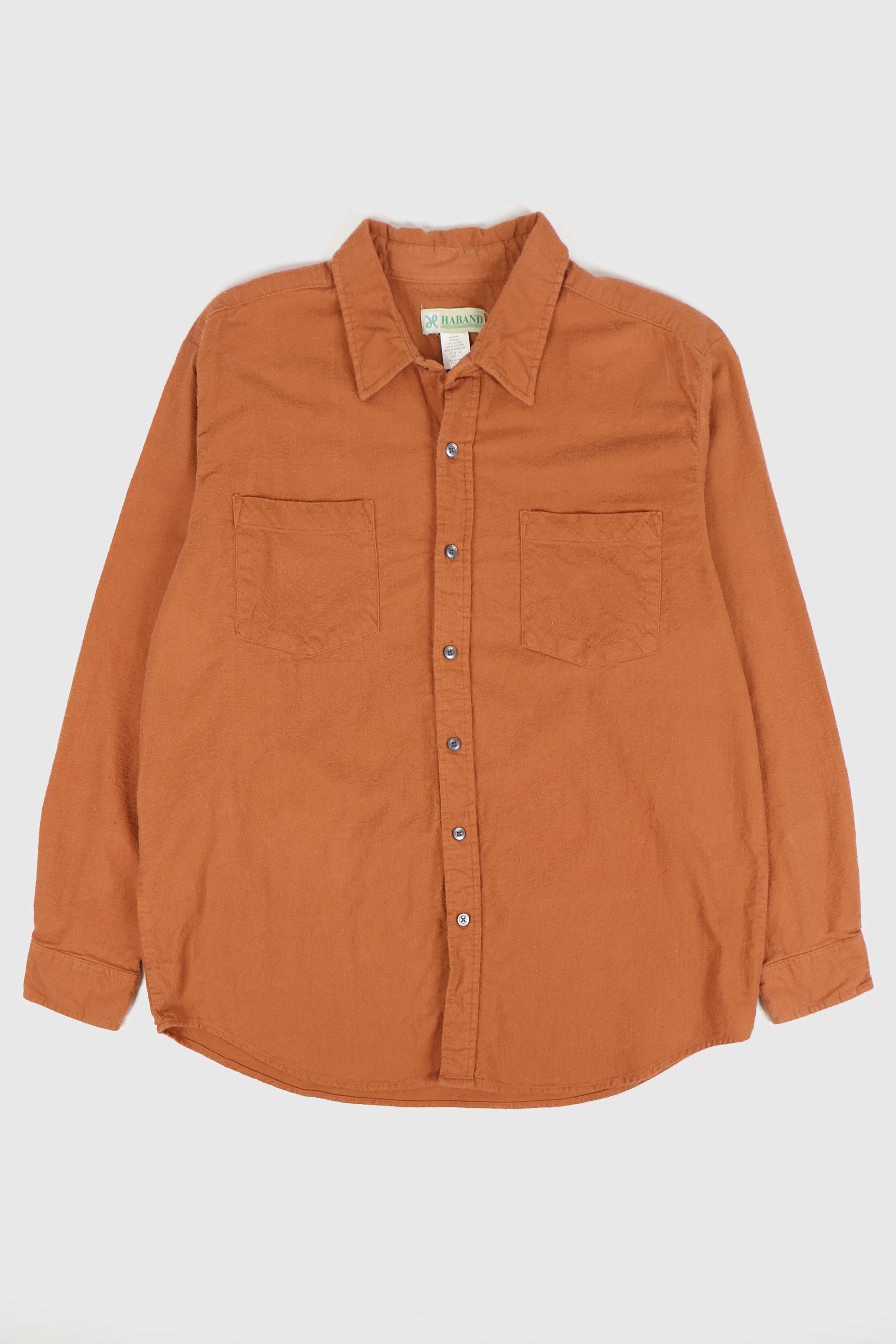 Vintage Lightweight Orange Flannel Button-Down Shirt Image 0