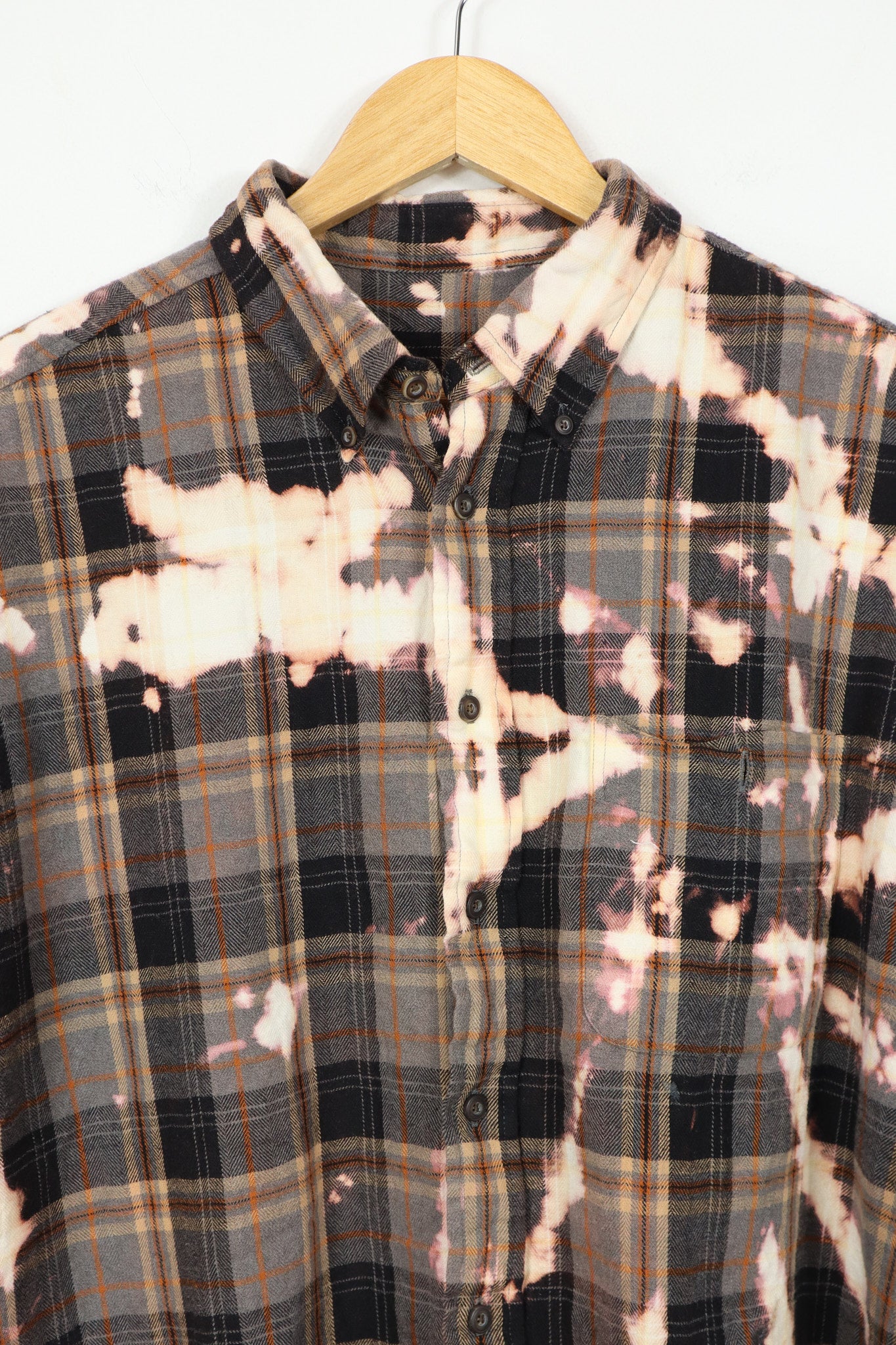 Vintage Bleached Short Sleeve Button-Down Shirt