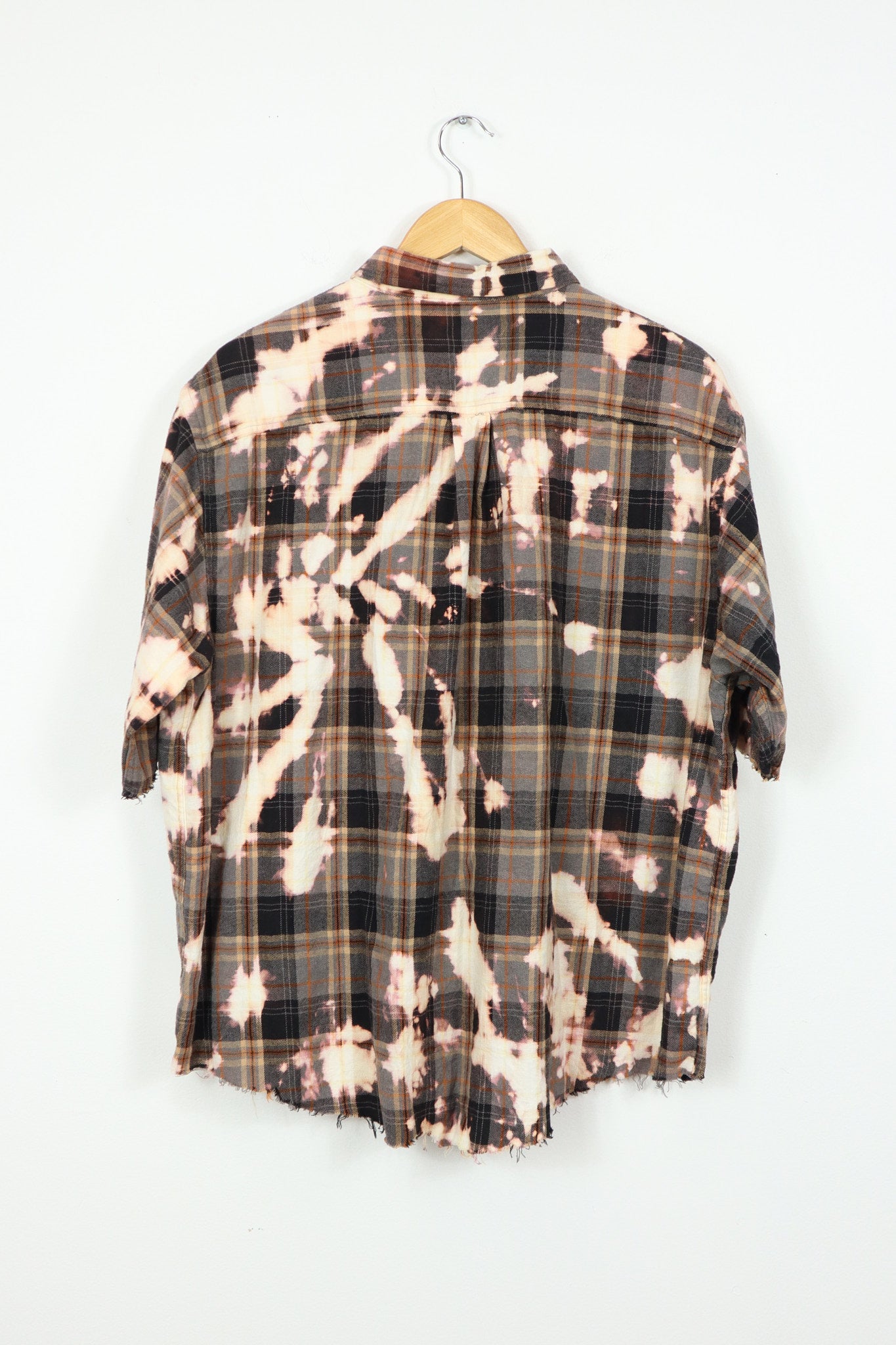 Vintage Bleached Short Sleeve Button-Down Shirt