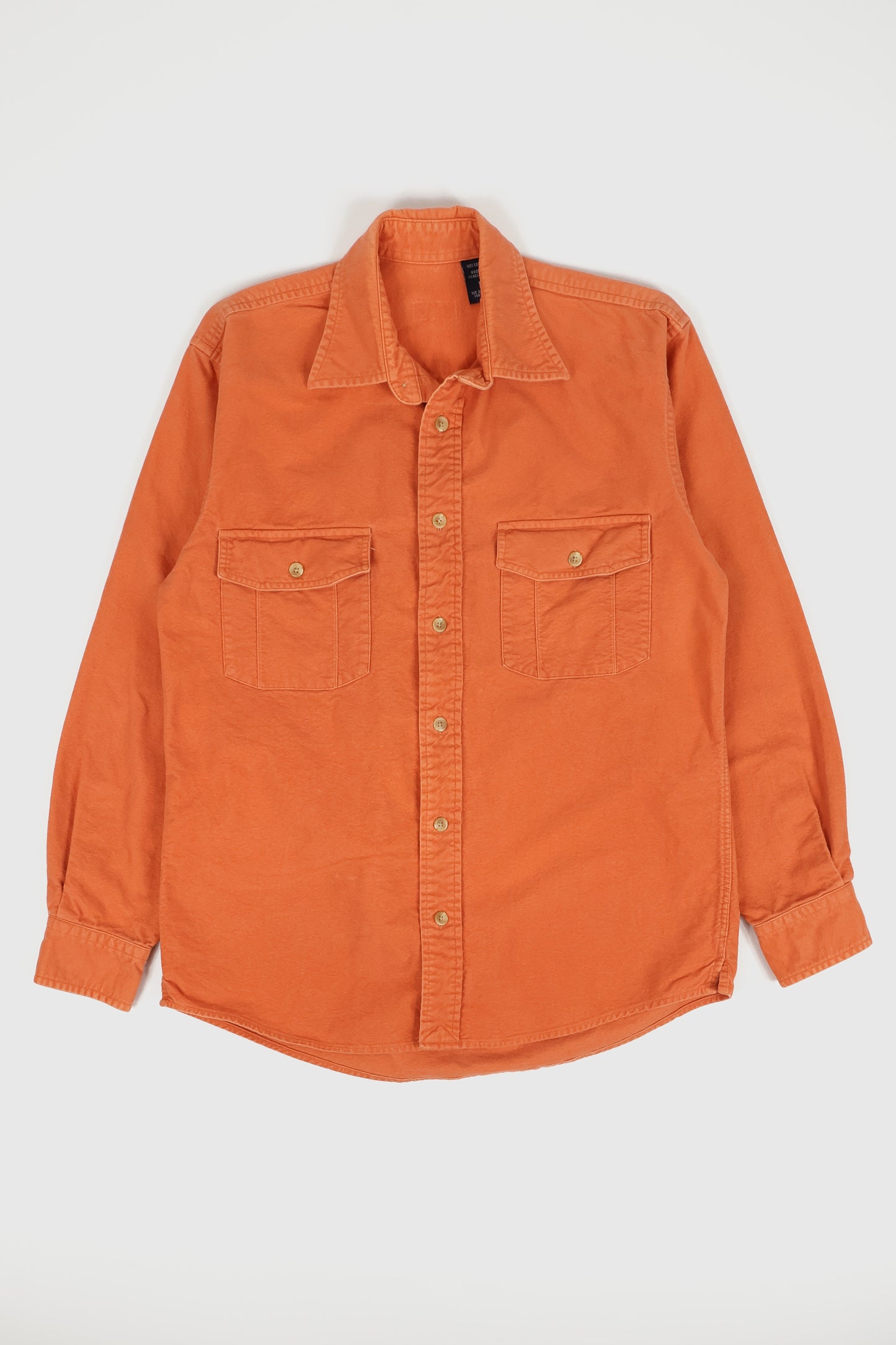 Vintage Orange Flannel Button-Down Shirt Image 0