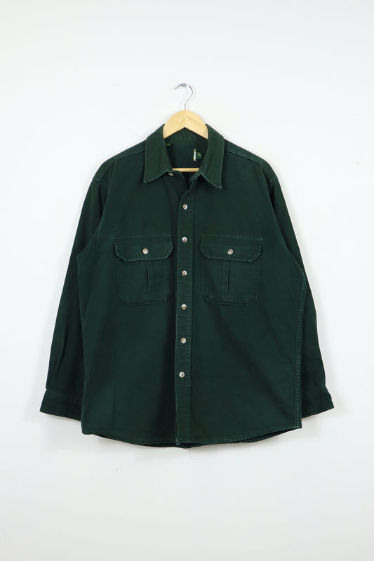 Heavyweight Green Button-Down Shirt