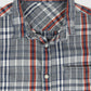Vintage Grey Plaid Button-Down Shirt