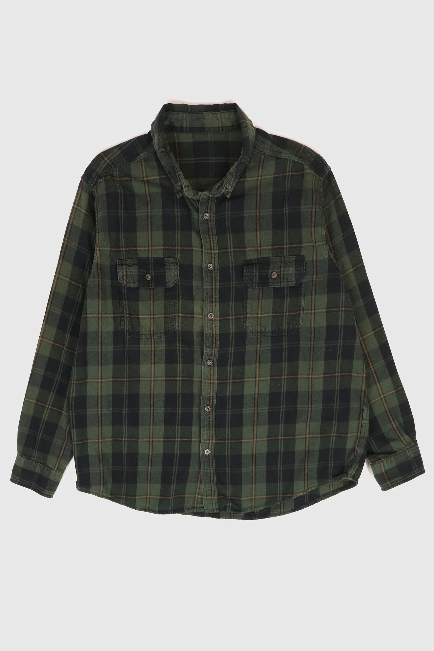 Vintage Green Plaid Button-Down Shirt Image 0