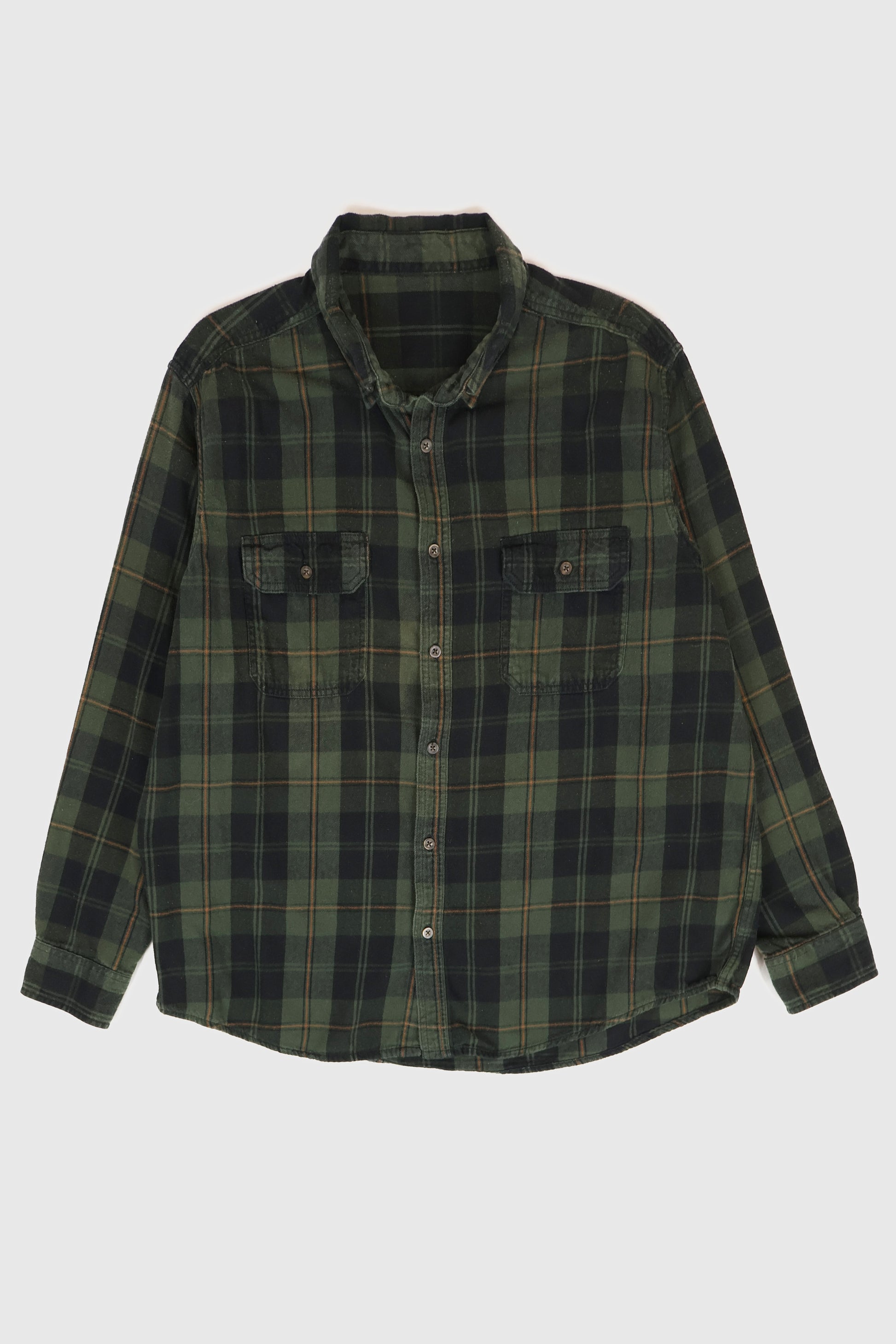 Vintage Green Plaid Button-Down Shirt Image 0