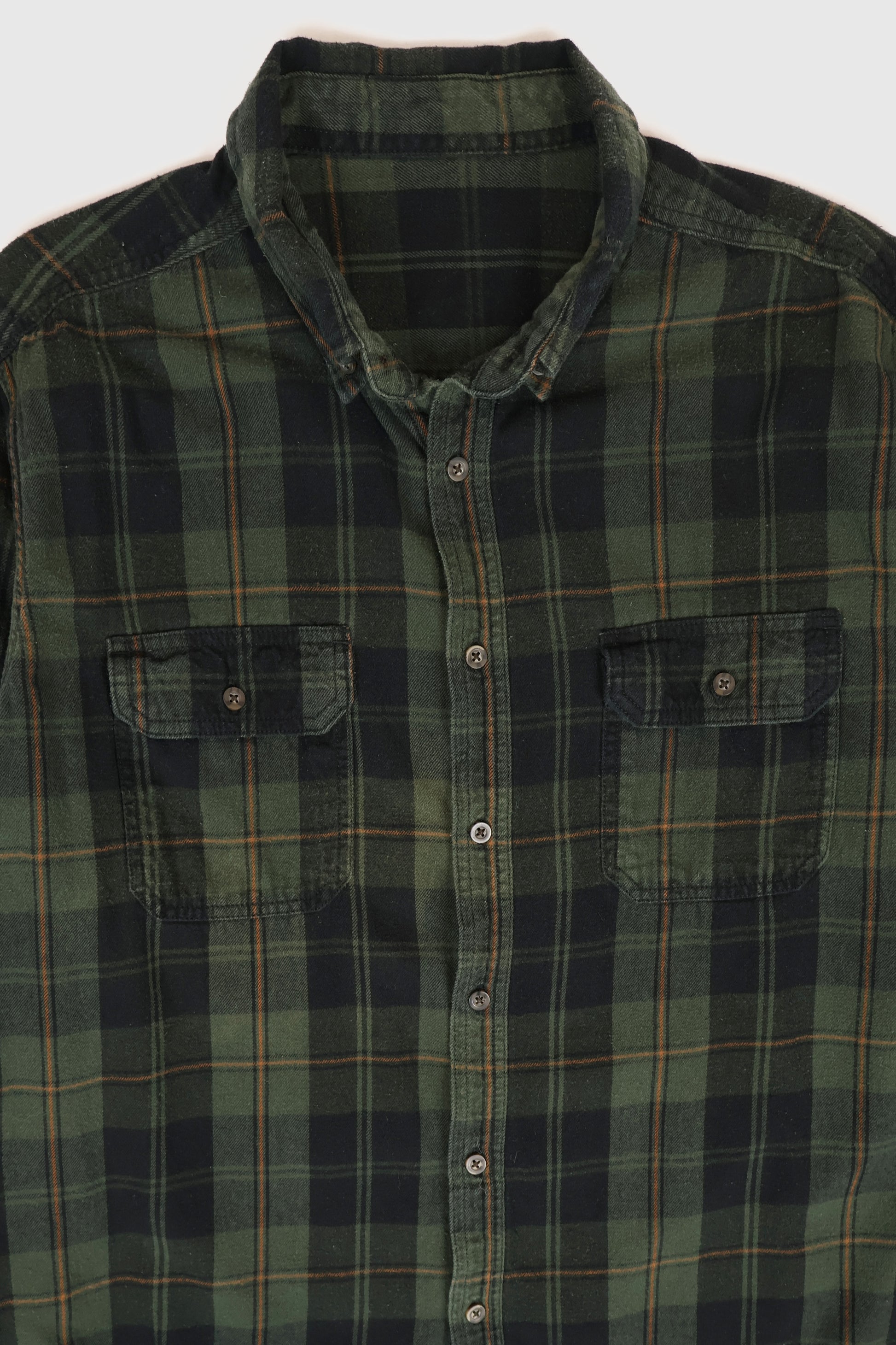 Vintage Green Plaid Button-Down Shirt Image 1