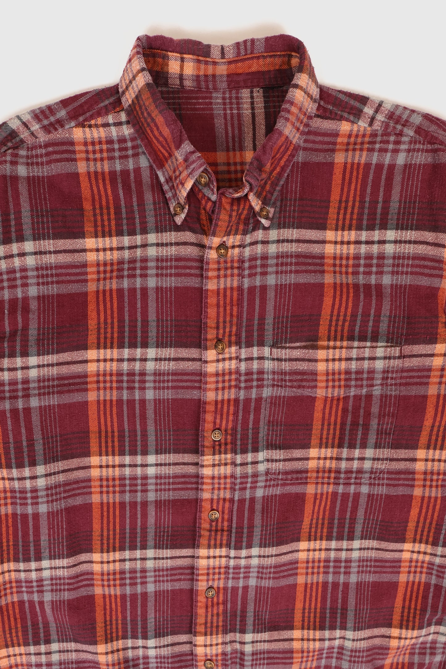 Vintage Red Plaid Flannel Button-Down Shirt Image 1
