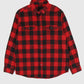 Vintage Red Plaid Flannel Button-Down Shirt