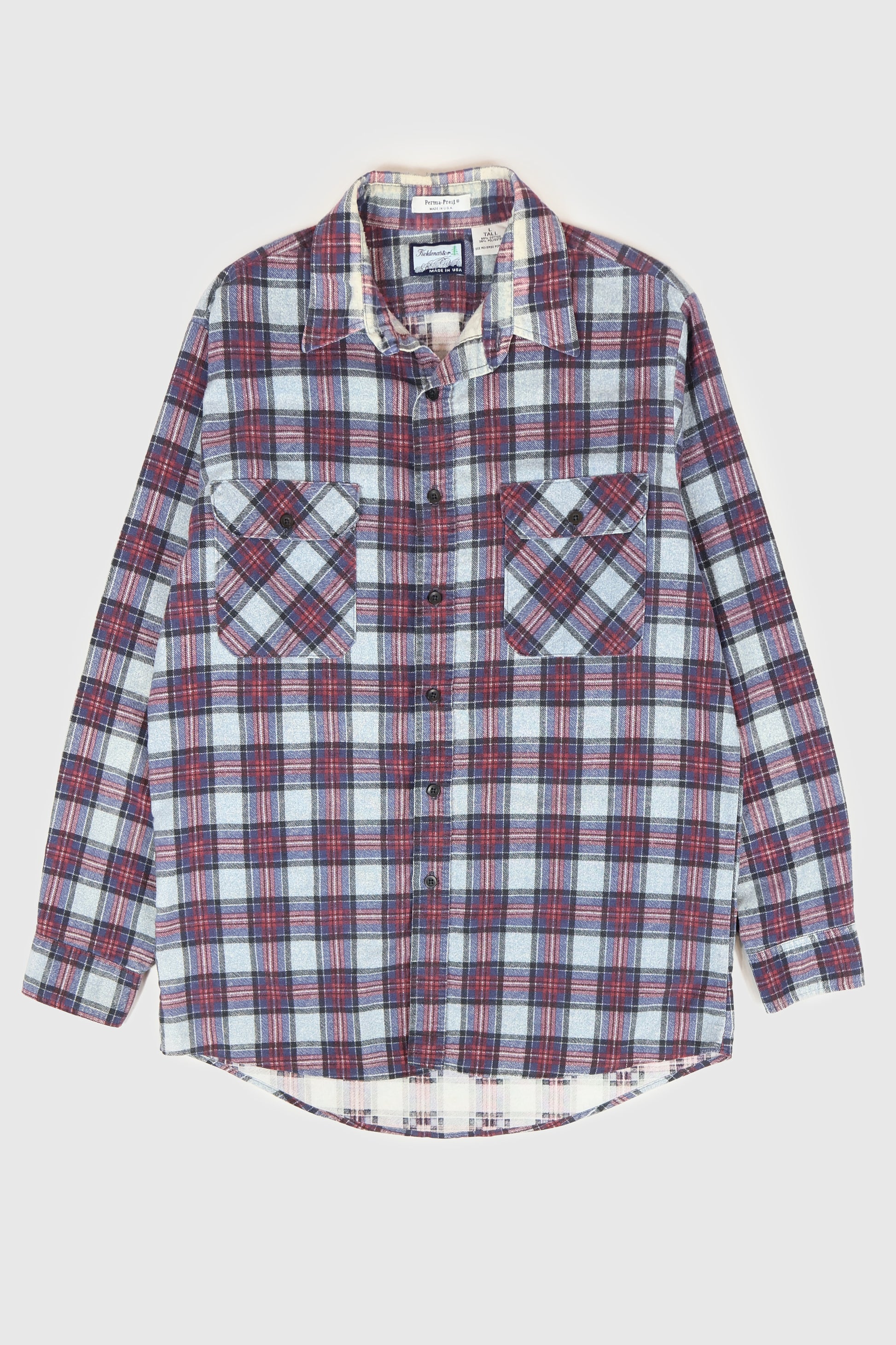 Vintage Plaid Flannel Button-Down Shirt Image 0