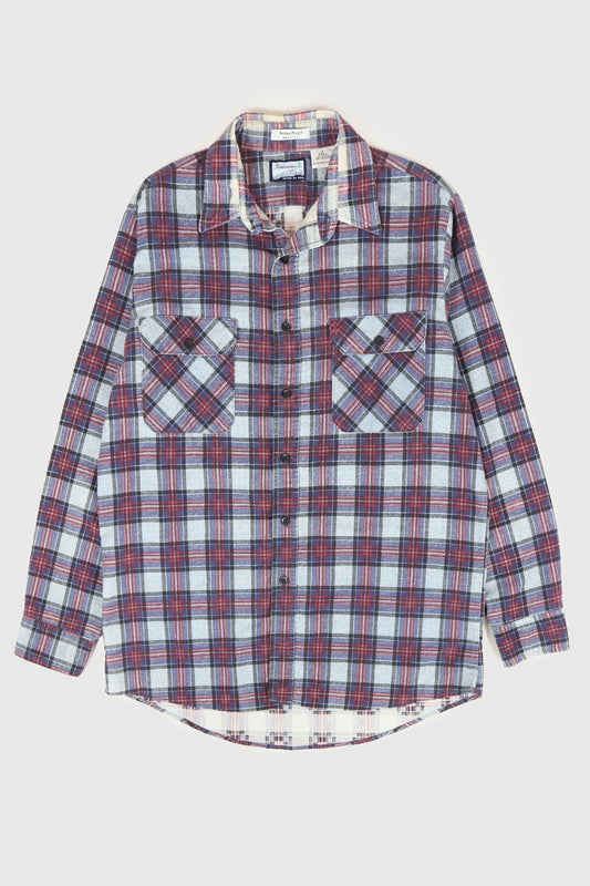 Vintage Plaid Flannel Button-Down Shirt Image 0