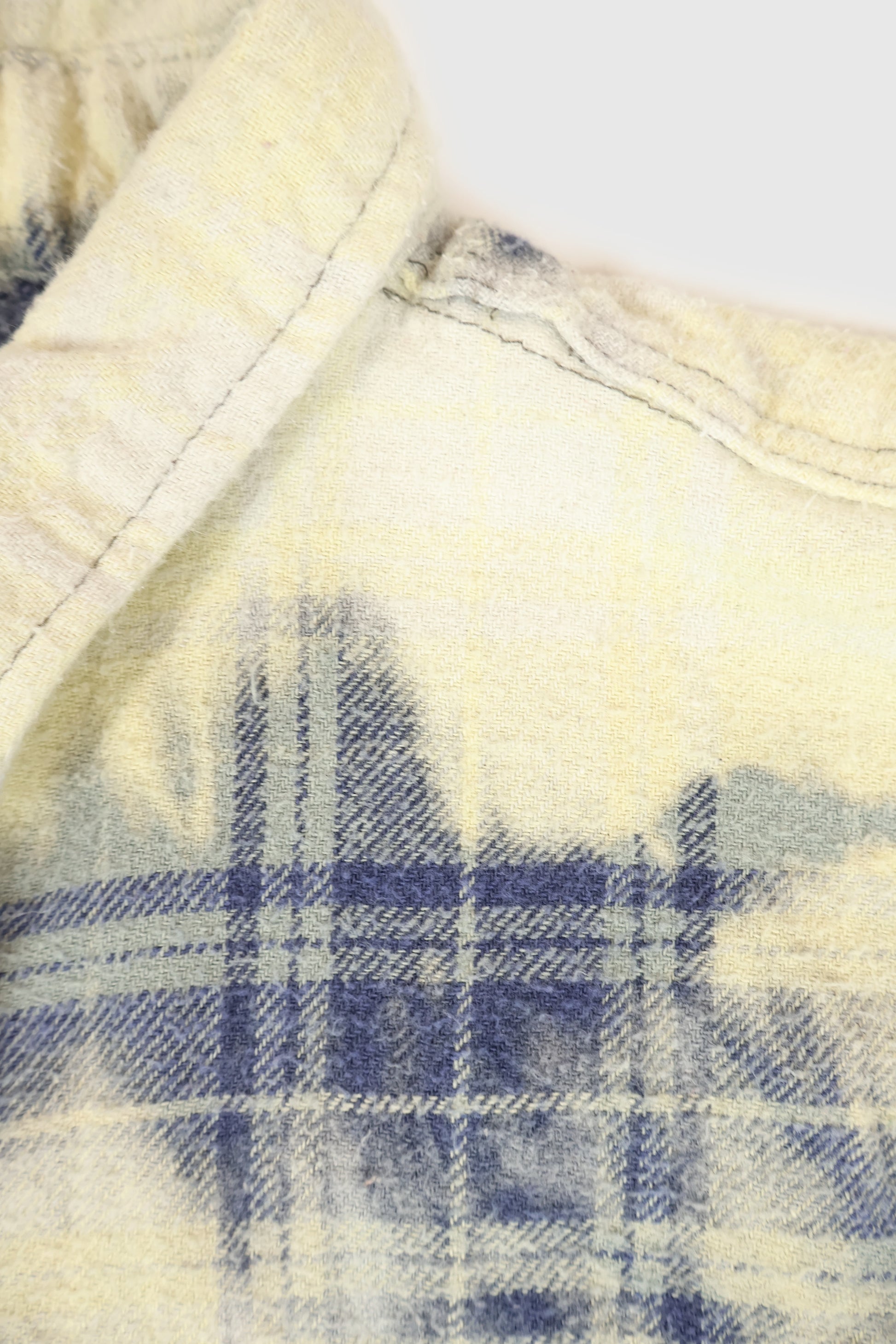 Vintage Bleached Heavyweight Flannel Button-Down Shirt Image 4