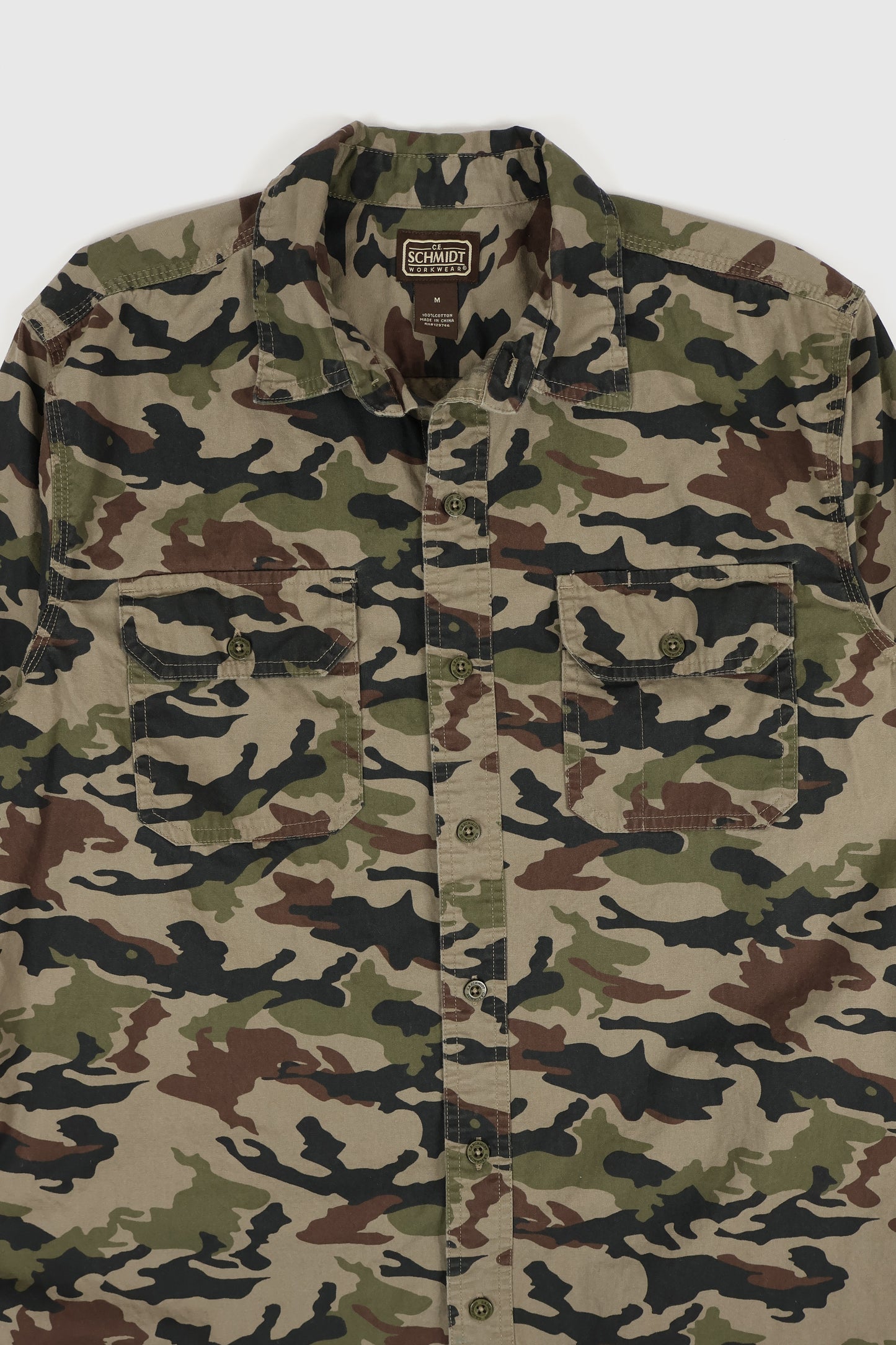 Vintage Camo Button-Down Shirt Image 1