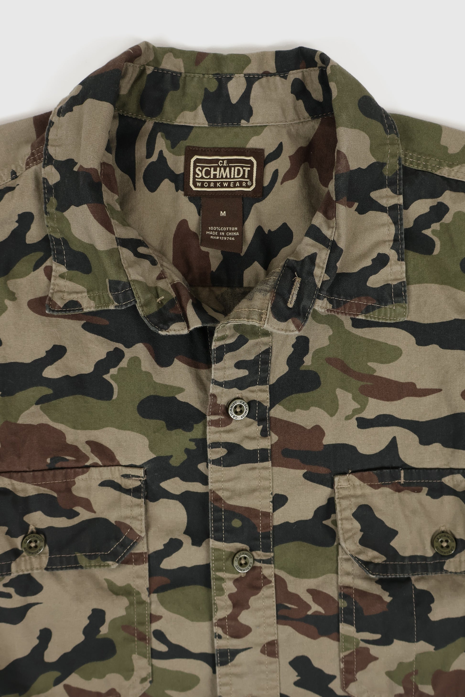 Vintage Camo Button-Down Shirt Image 2