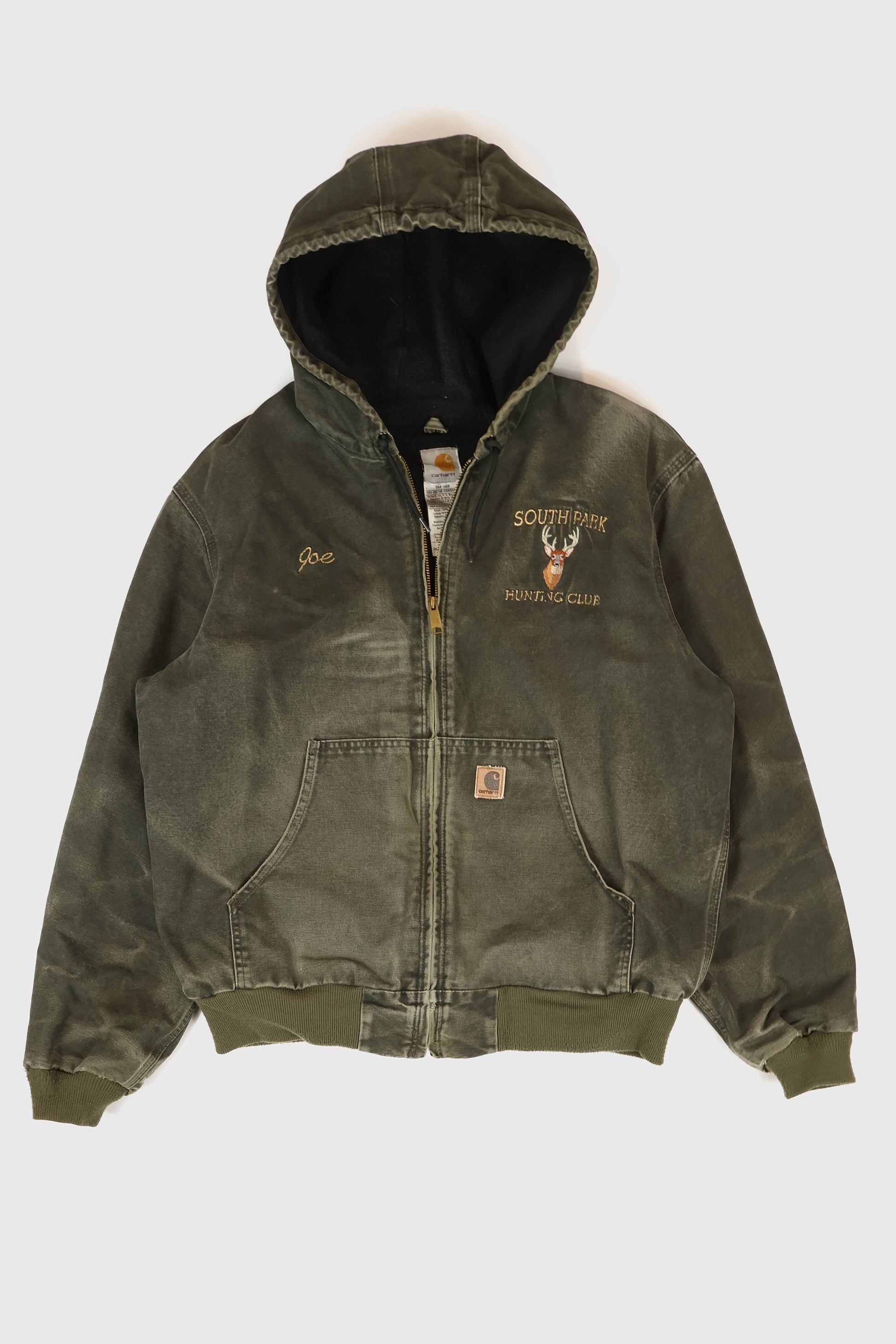 Vintage Carhartt South Park Hunting Club Hooded Jacket Image 0