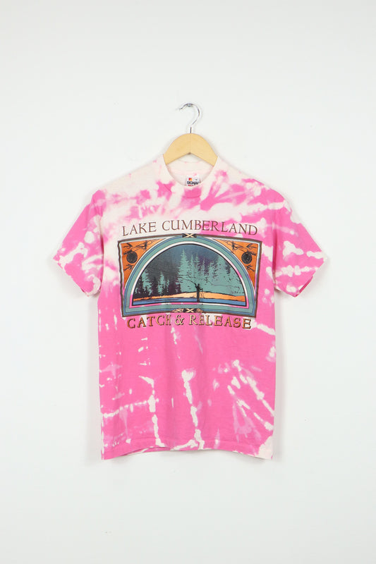 Vintage Bleached Lake Cumberland Fishing Tee