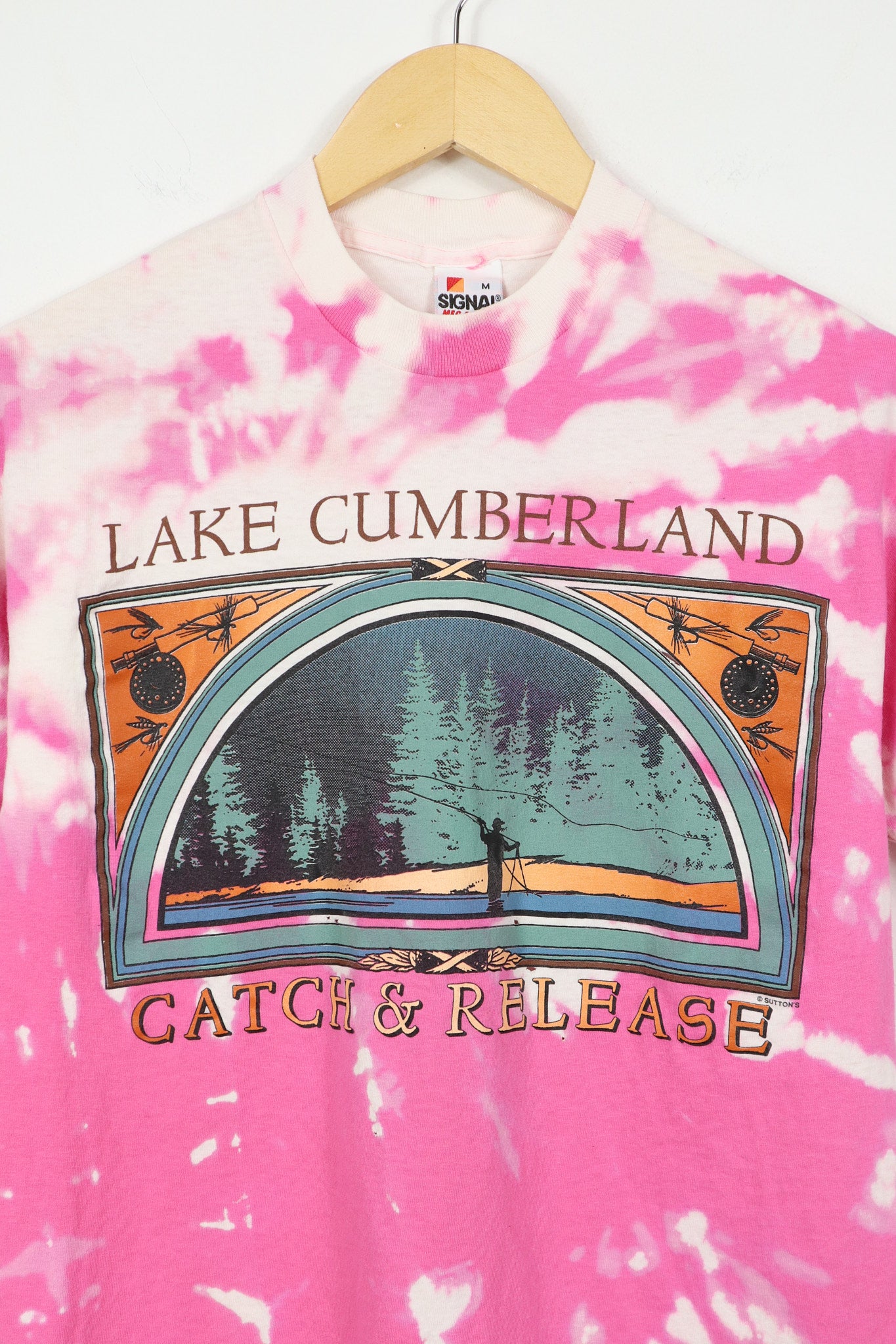 Vintage Bleached Lake Cumberland Fishing Tee