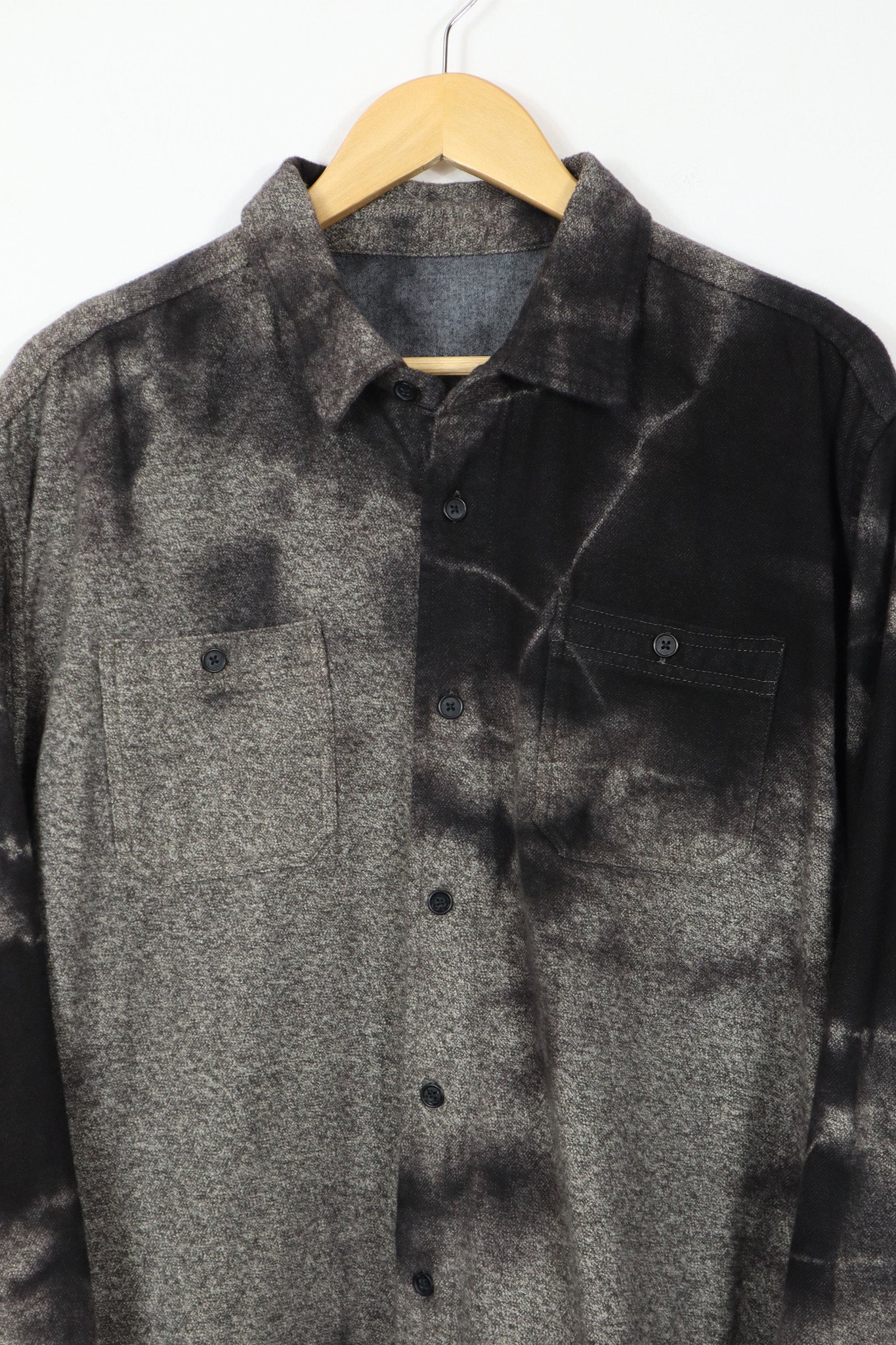 Upcycled Dyed Flannel Button-Down