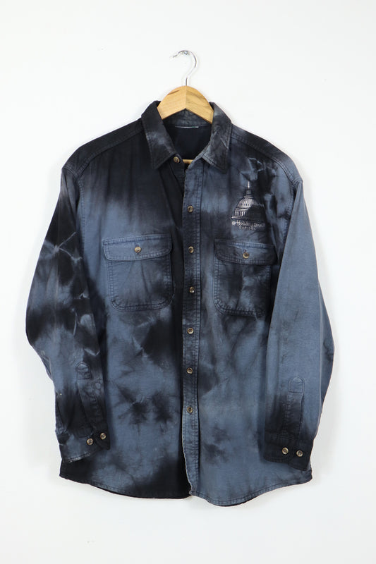 Upcycled Dyed Flannel Button-Down