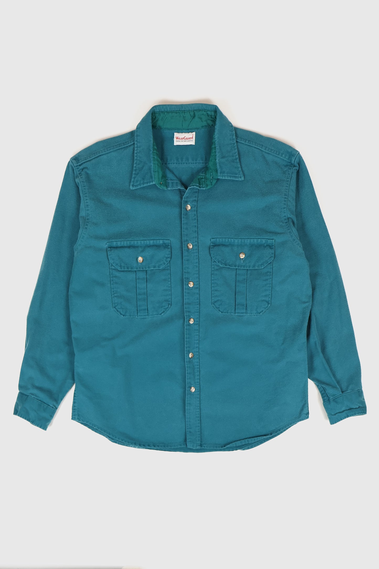 Vintage Green Flannel Button-Down Shirt Image 0