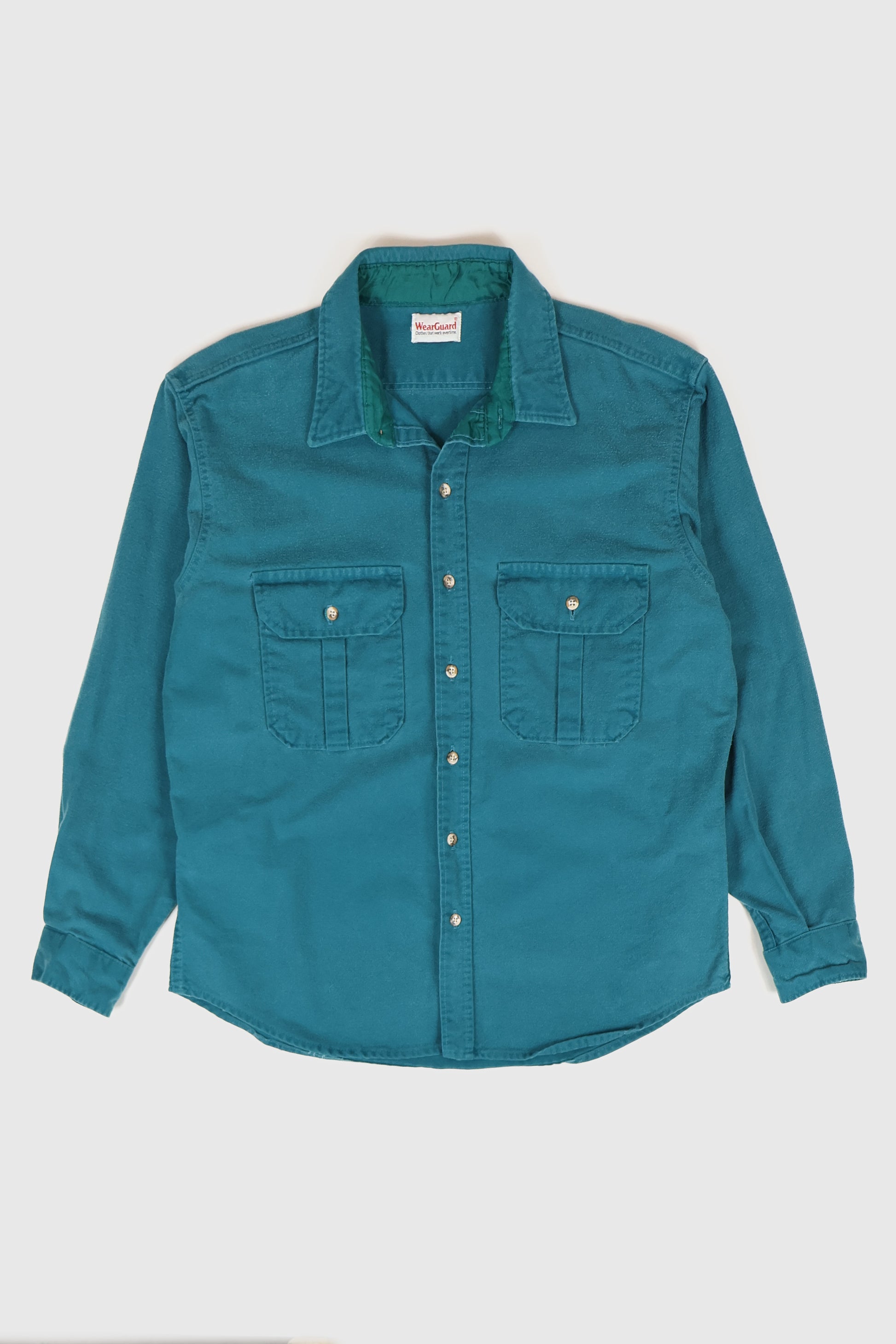 Vintage Green Flannel Button-Down Shirt Image 0