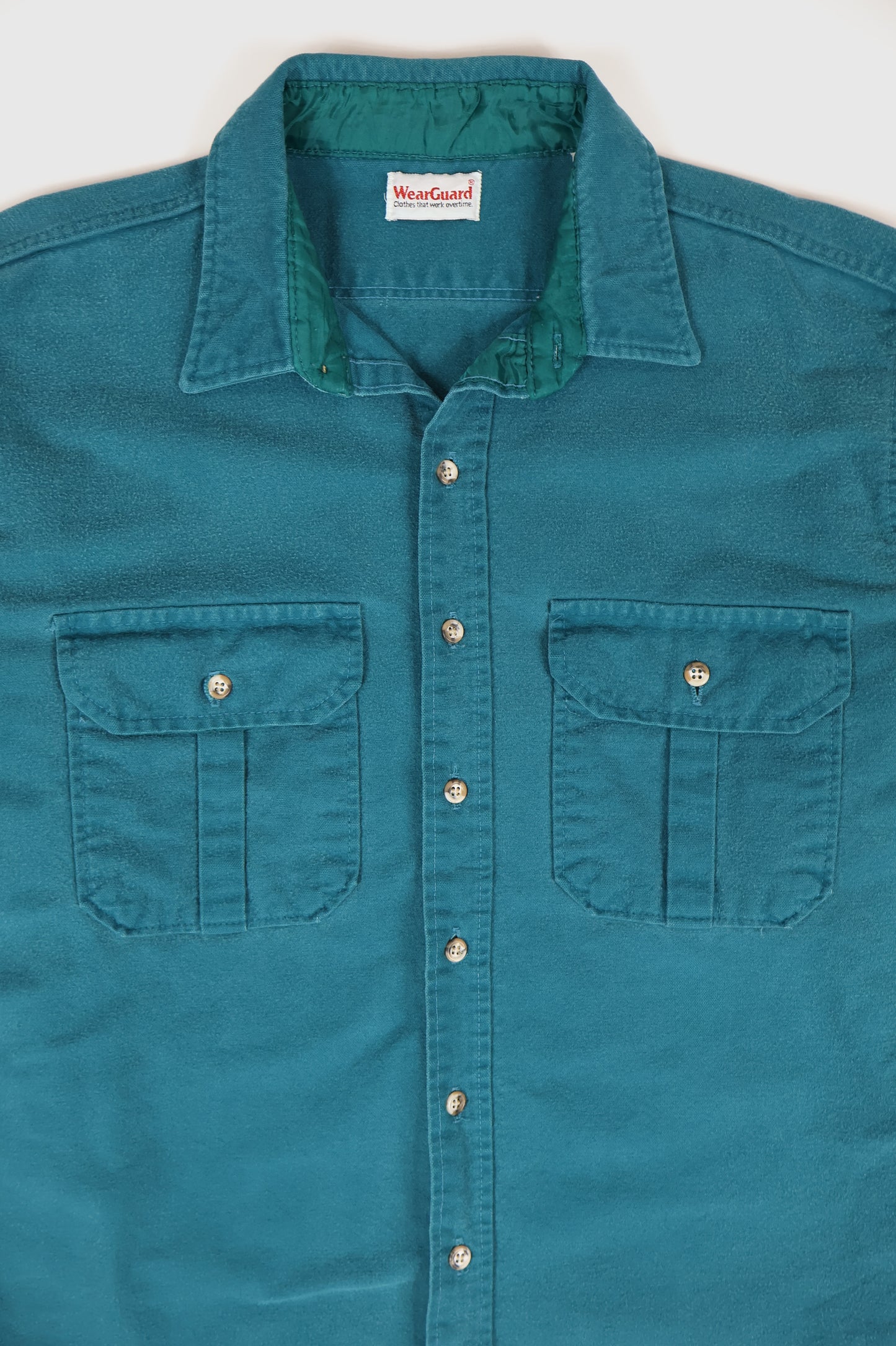 Vintage Green Flannel Button-Down Shirt Image 1